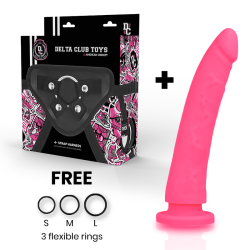 HARNAIS DELTA CLUB TOYS DONG SILICONE ROSE 20 X 4CM