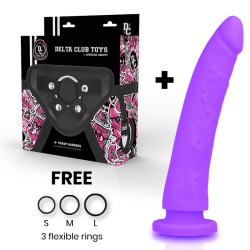 HARNAIS DELTA CLUB TOYS DONG SILICONE VIOLET 23 X 4 5 CM