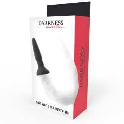 DARKNESS TAIL BUTT SILICONE PLUG -WHITE