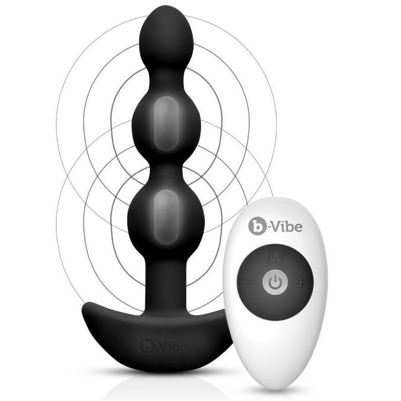  -TRIPLET ANAL CONTROL REMOTO BEADS NEGRO