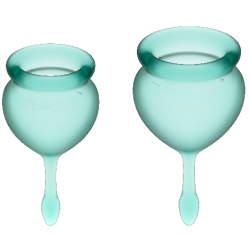 COUPE MENSTRUELLE  TAILLE S TAILLE L PACK AQUAMARINE